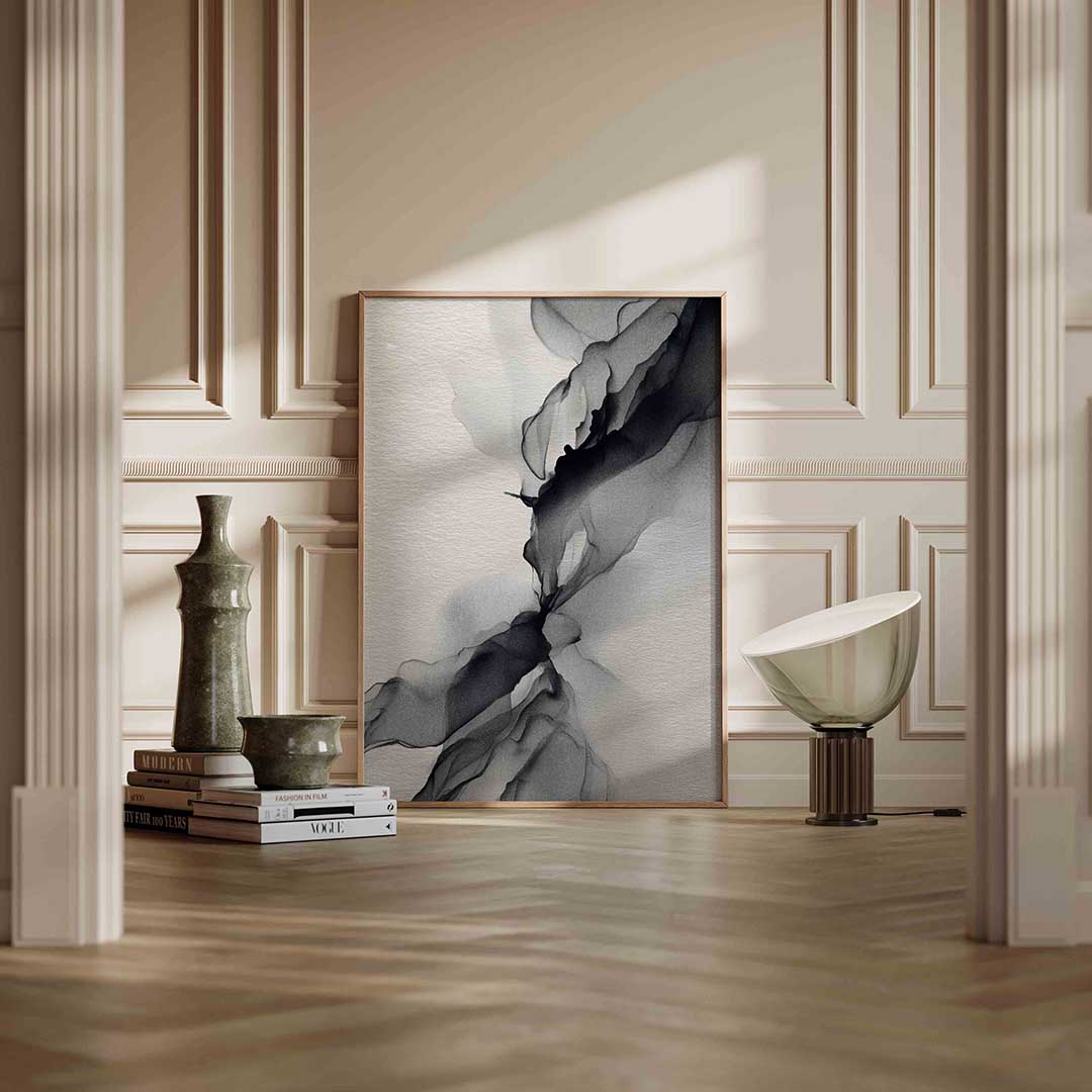 Abstracte zwarte vormen Poster