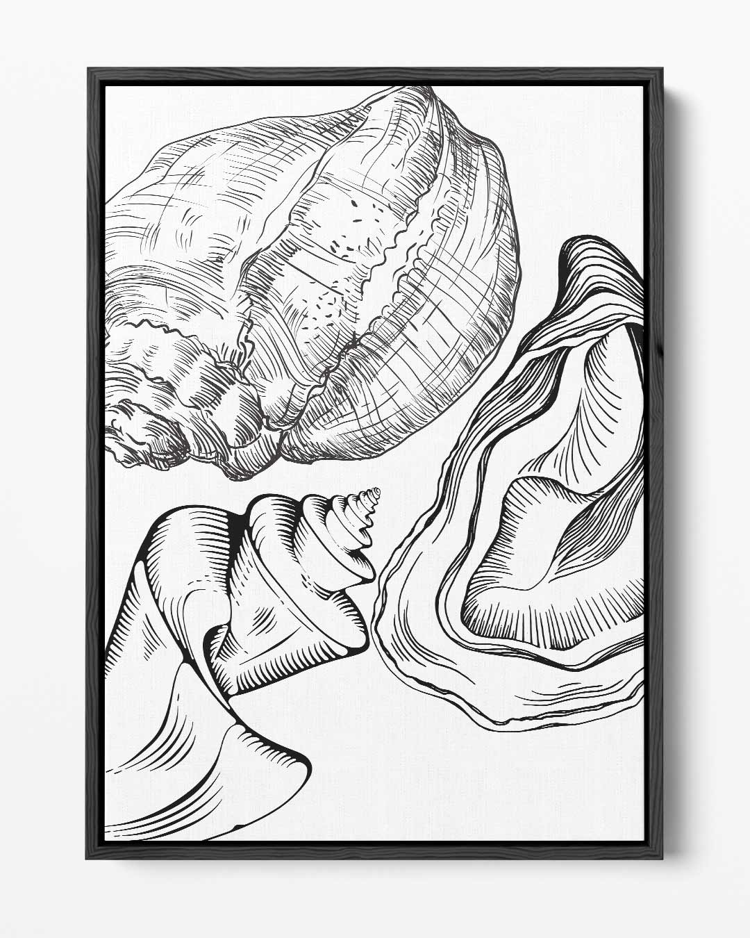 Maritieme Schelpenschets Kunstwerk-canvas-dibond-plexiglas-wanddecoratie-WallArtistic