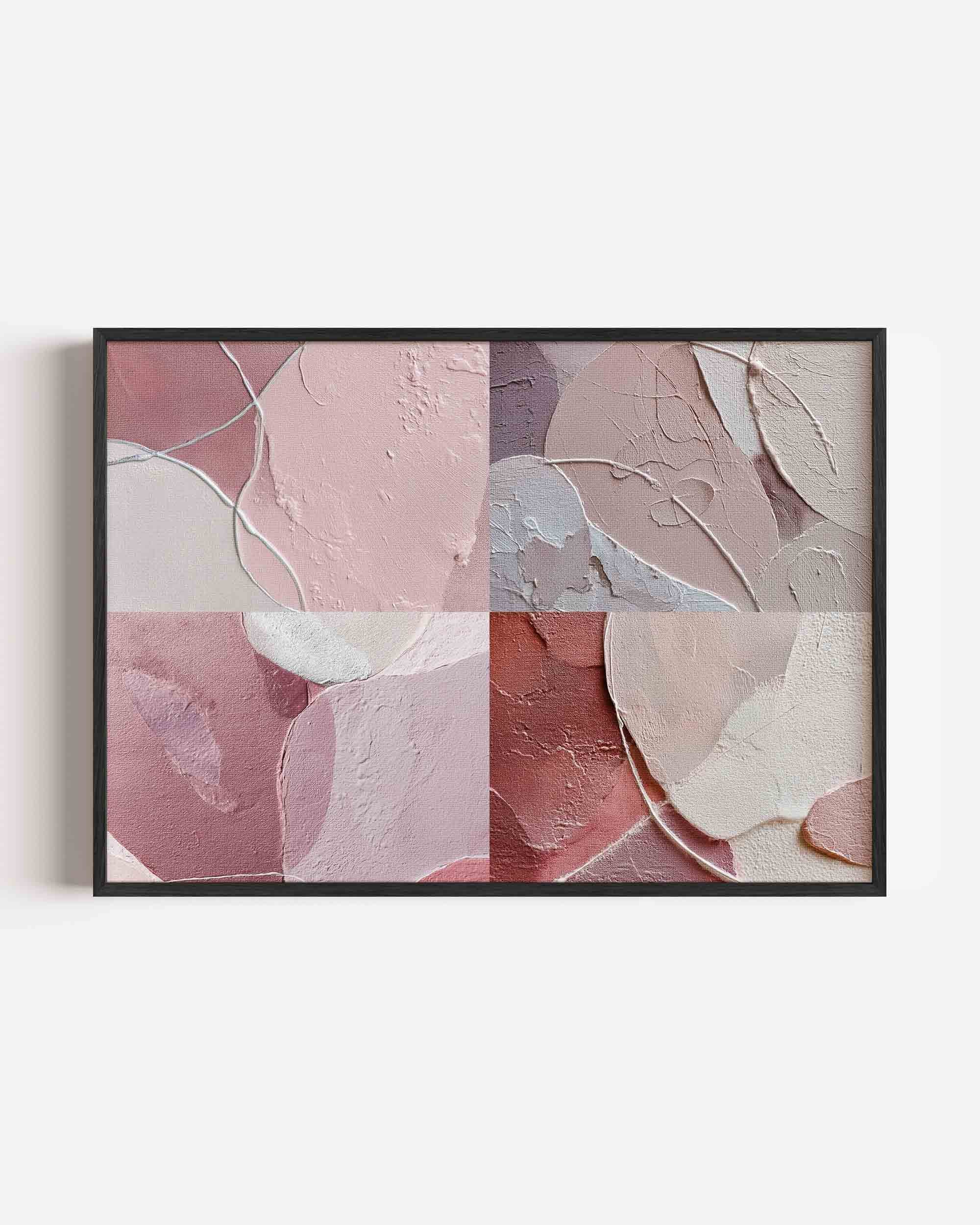 Abstracte roze vormen Poster