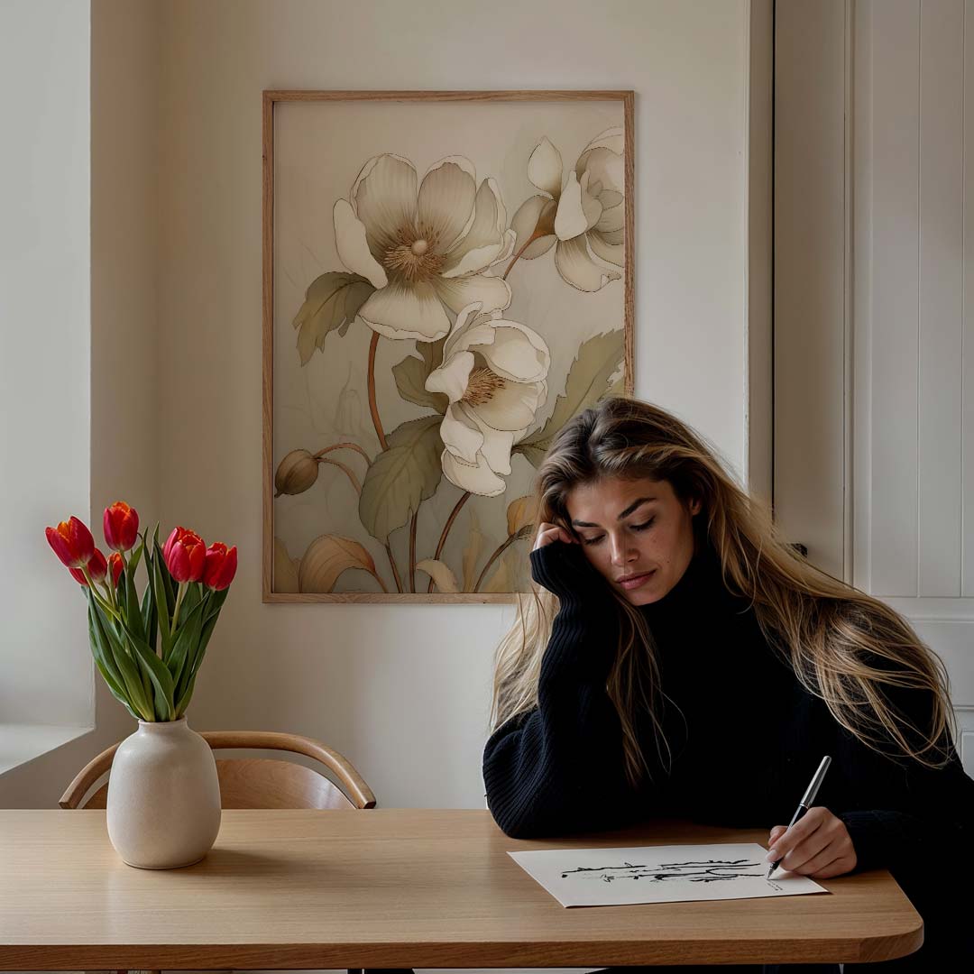 Elegante Bloemenpracht Poster-WallArtistic