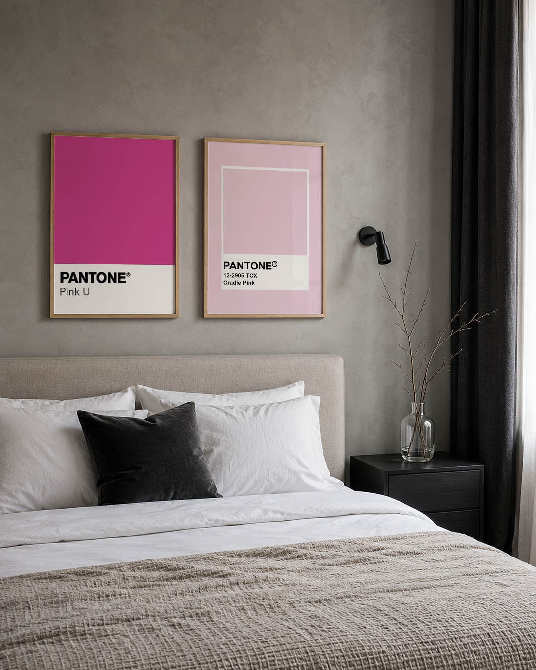 Roze kleurvlak Posterset