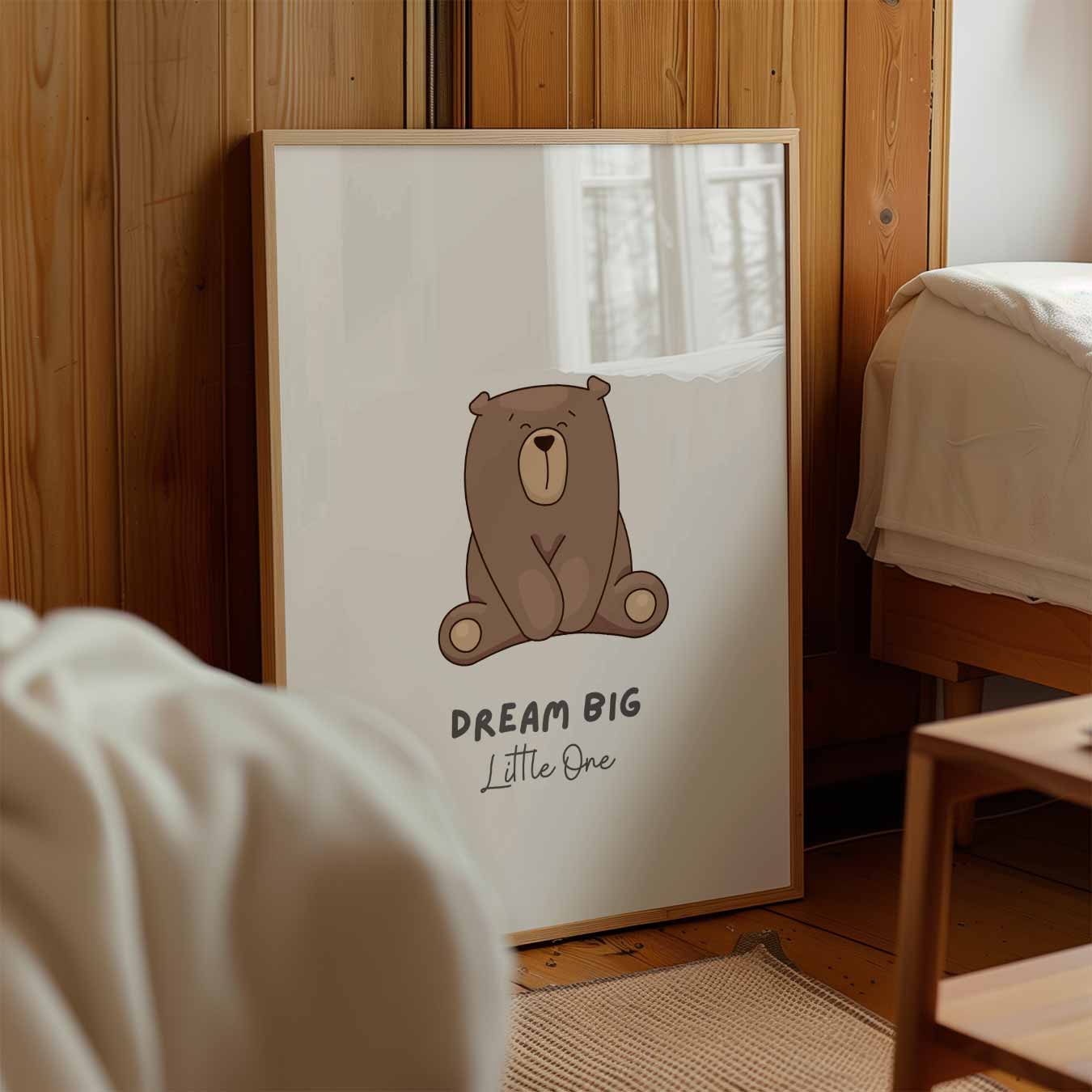 Droom Grote Beer Kinderkamer Poster