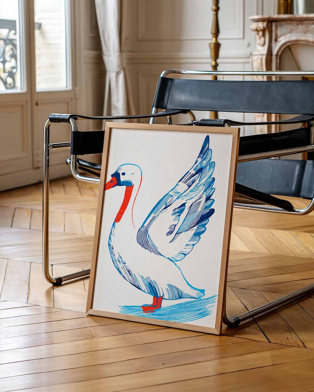 Stijlvolle Zwanenprint Poster
