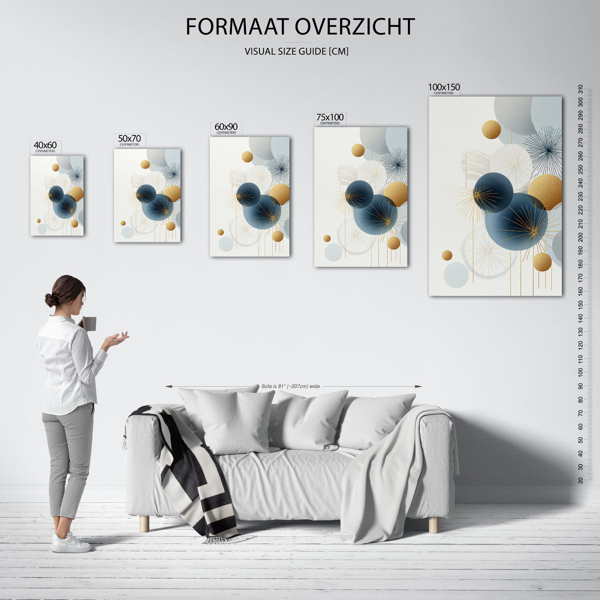 Geometrische cirkelcompositie Kunstwerk