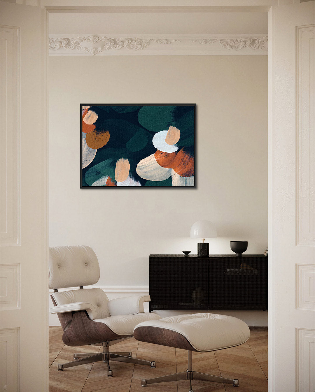 Dynamische penseelstreken Kunstwerk
