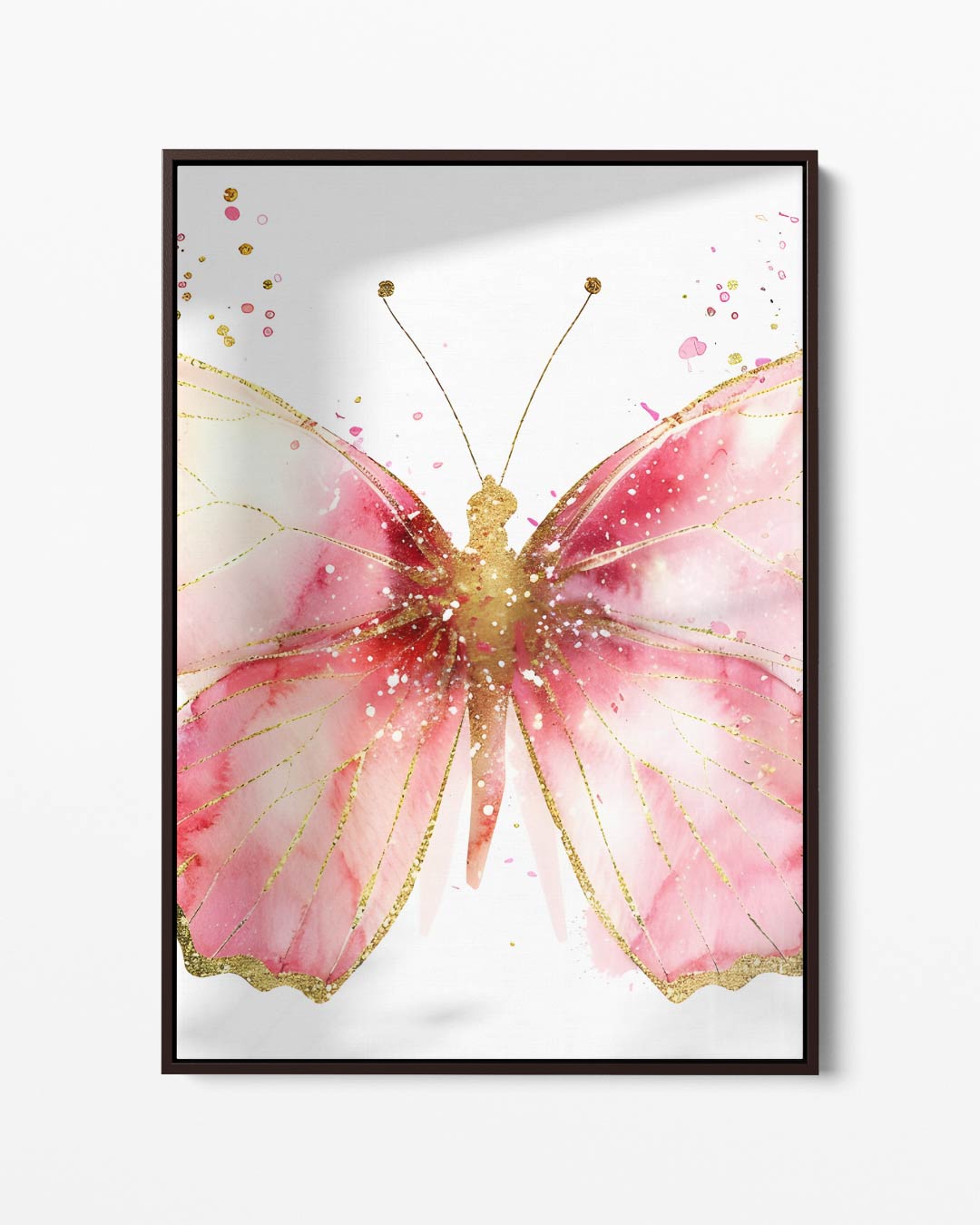 Dromerige Vlinder Aquarel Kunstwerk-canvas-dibond-plexiglas-wanddecoratie-WallArtistic