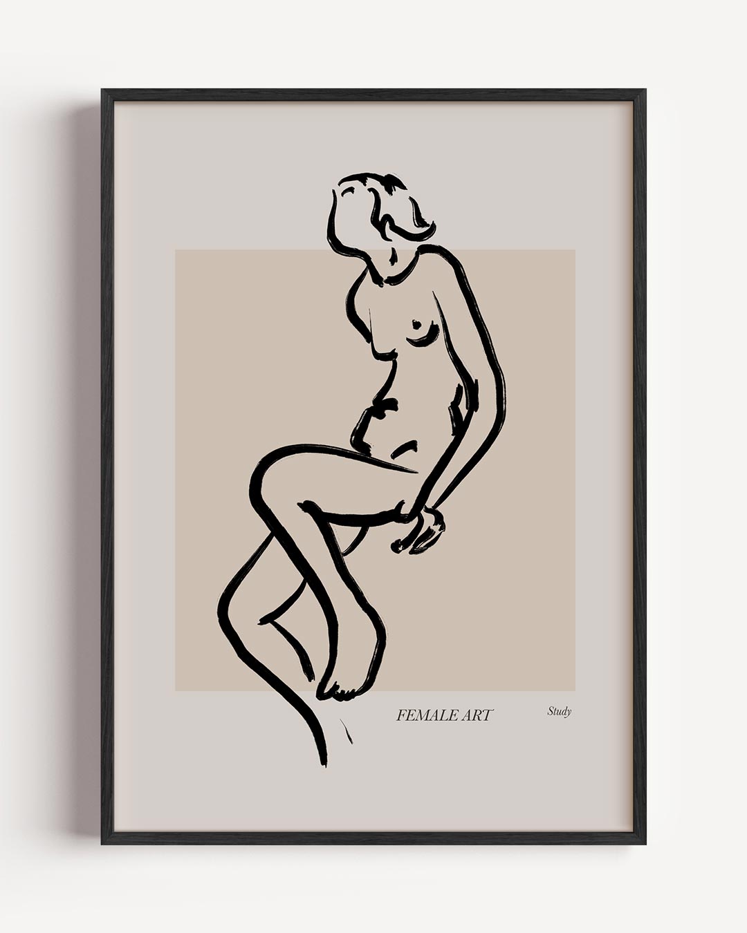 Elegante Lijnkunst Vrouwelijke Vorm Poster-WallArtistic