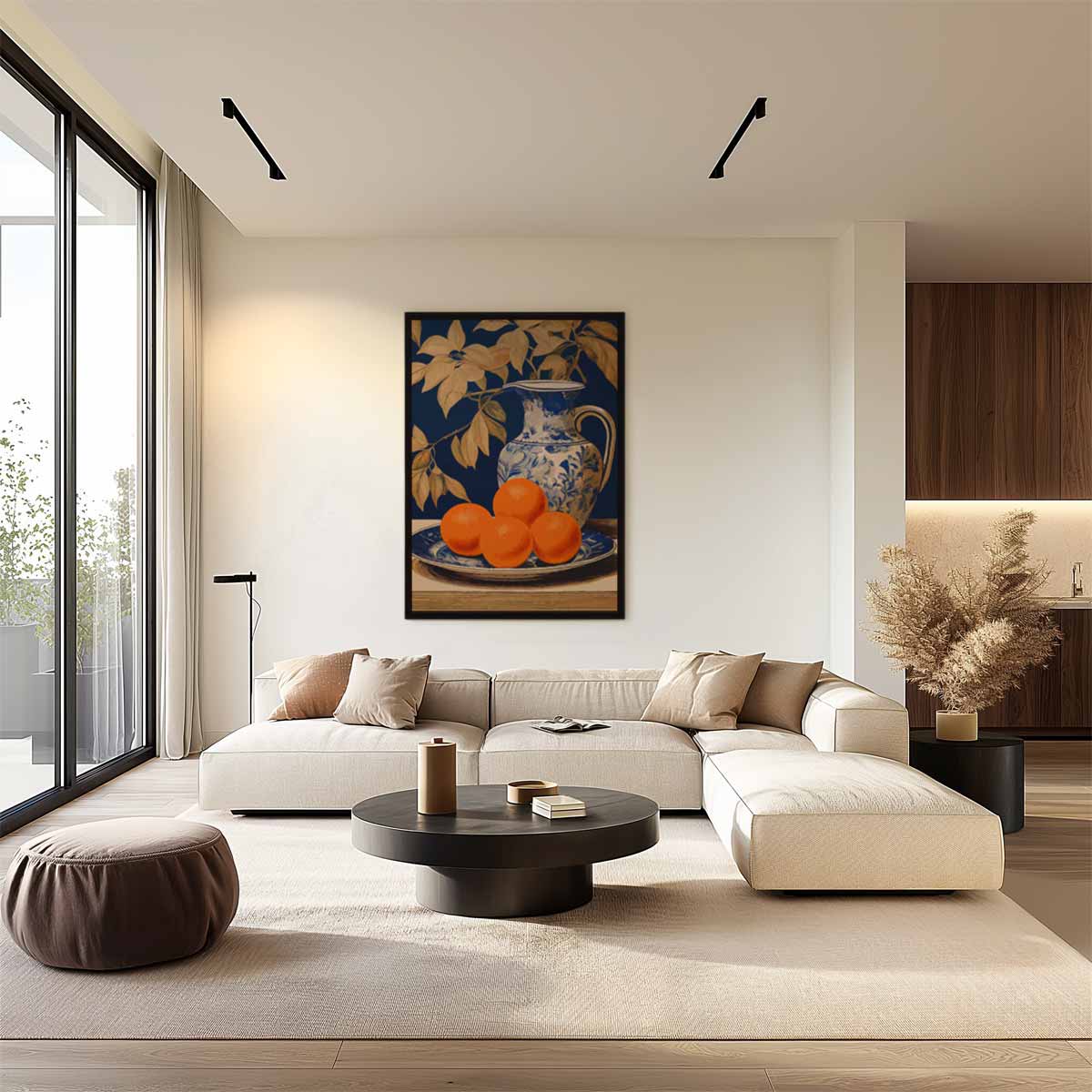 Stilleven met Sappige Sinaasappels Kunstwerk-canvas-dibond-plexiglas-wanddecoratie-WallArtistic