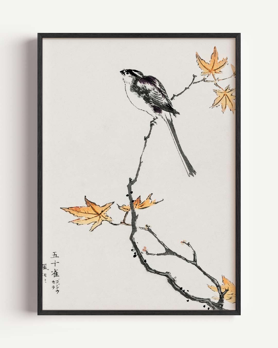 Rustieke Vogel op Herfsttak Poster