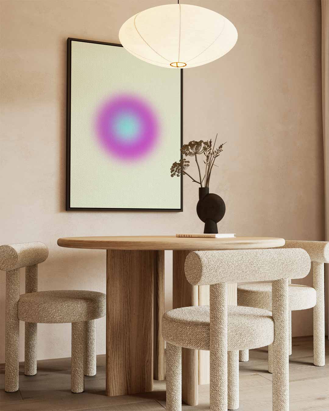 Stralende Kring van Kleur Kunstwerk-canvas-dibond-plexiglas-wanddecoratie-WallArtistic