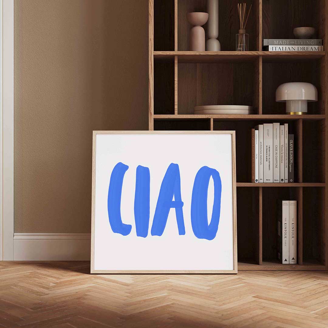 Ciao blauwe tekst Poster