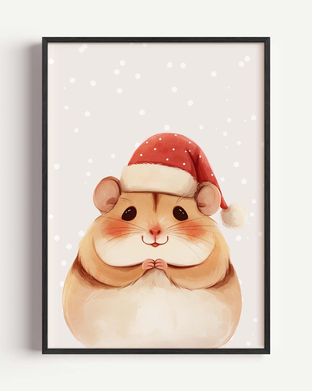 Schattige Kerst Hamster Poster