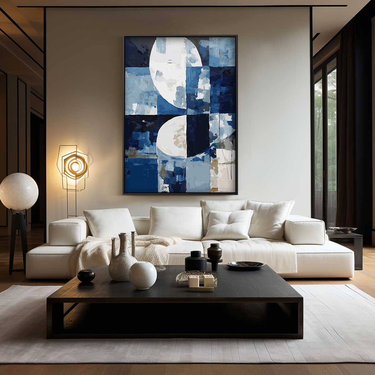 Nachtelijke Reflecties Kunstwerk-canvas-dibond-plexiglas-wanddecoratie-WallArtistic