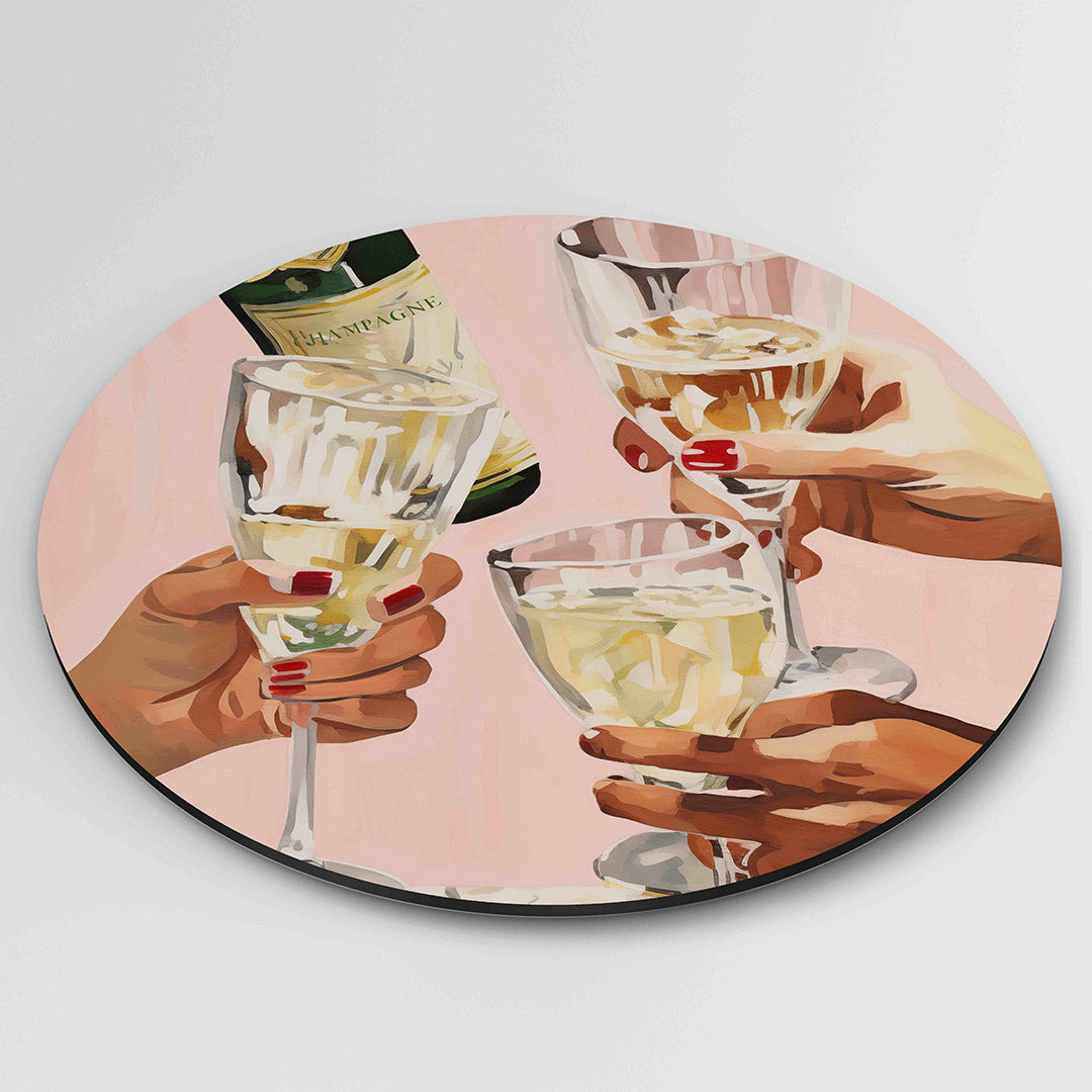 Champagne toast Muurcirkel