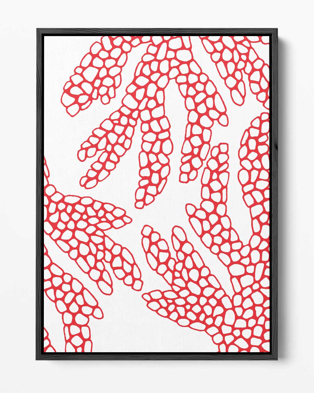 Bloemige Koraalvormen Kunstwerk-canvas-dibond-plexiglas-wanddecoratie-WallArtistic