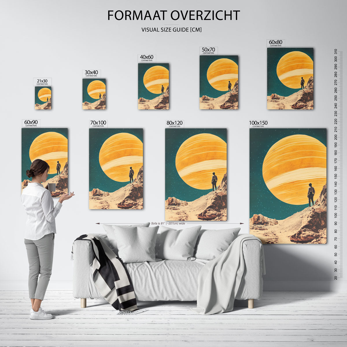Persoon op planeet Poster