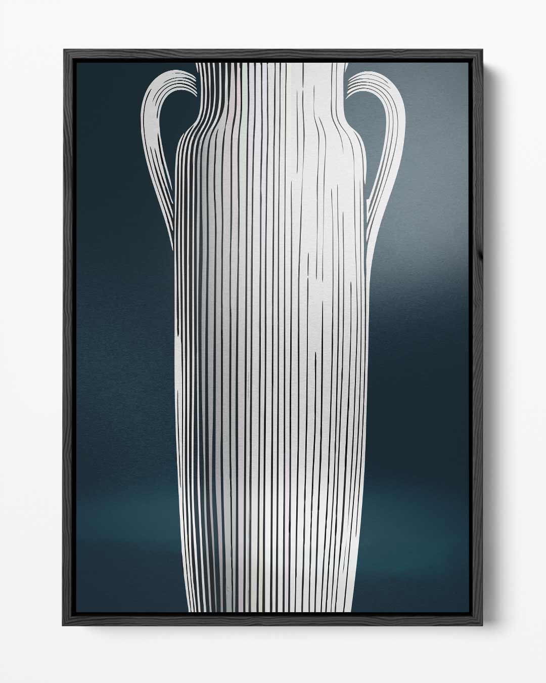 Elegante Gestreepte Vaas Kunstwerk-canvas-dibond-plexiglas-wanddecoratie-WallArtistic