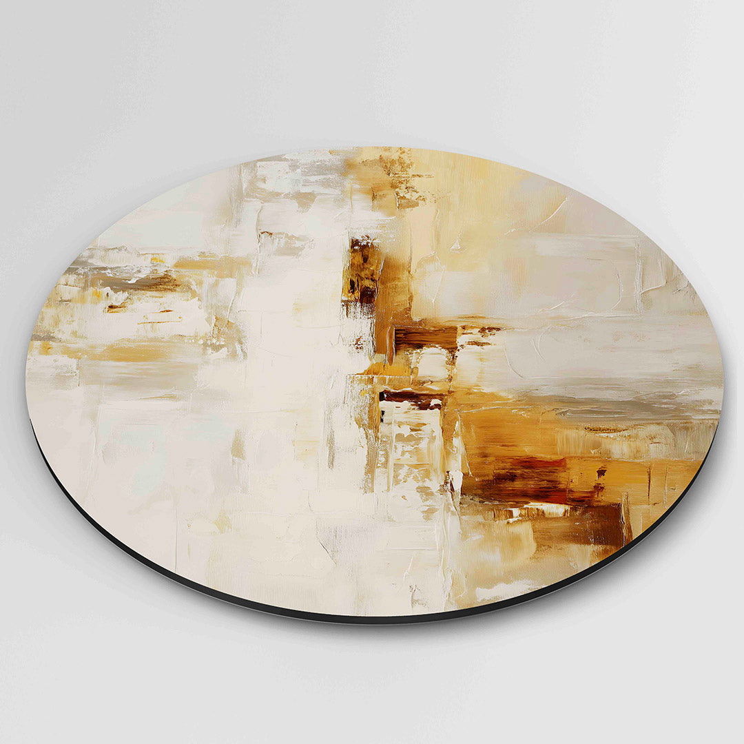 Abstracte beige Muurcirkel