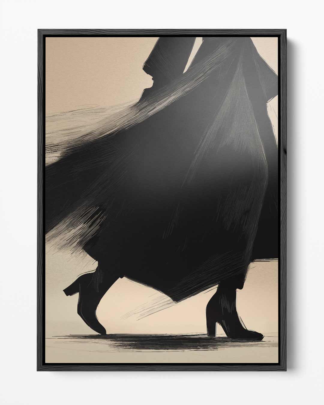 Elegante Schaduw in Beweging Kunstwerk-canvas-dibond-plexiglas-wanddecoratie-WallArtistic