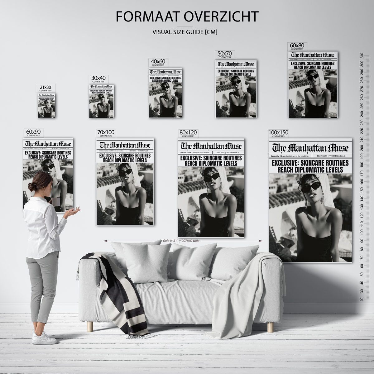 Vrouw met zonnebril Poster