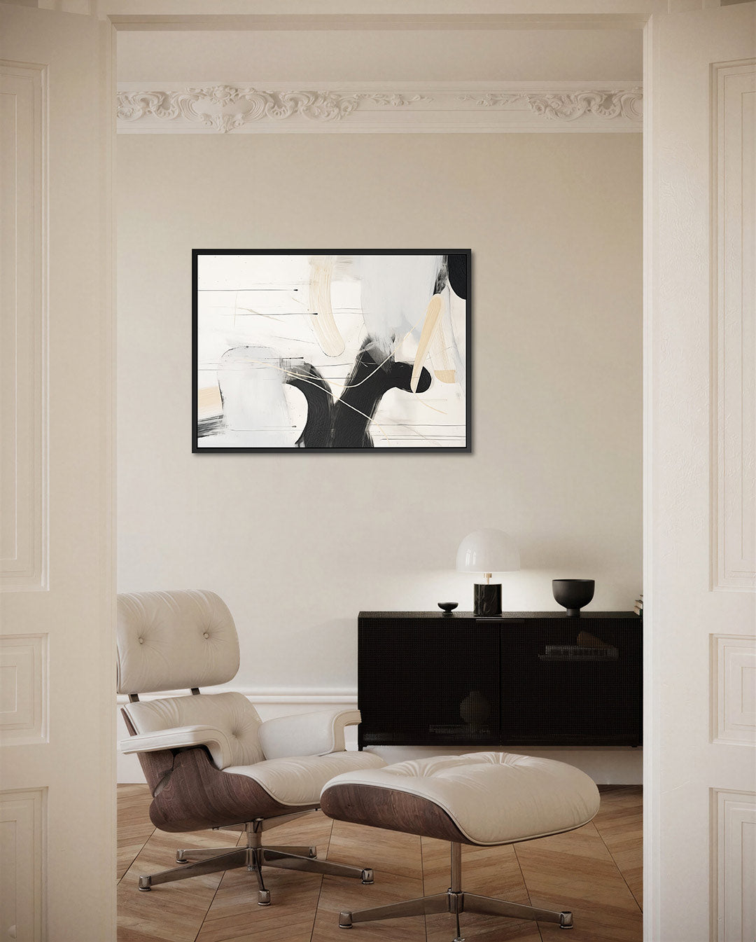 Dynamische lijnen en vormen Kunstwerk