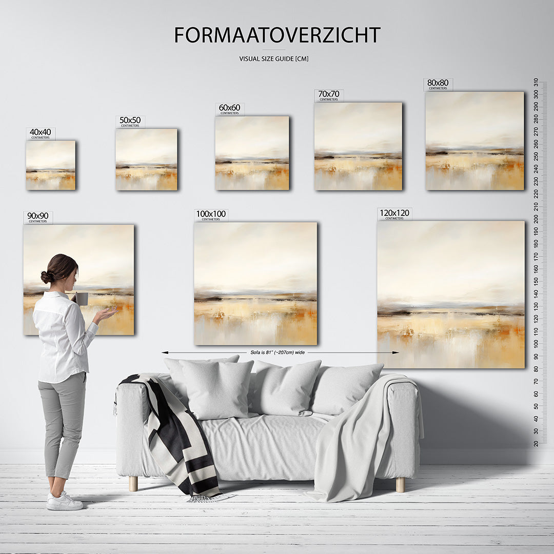 Zachte horizon Kunstwerk