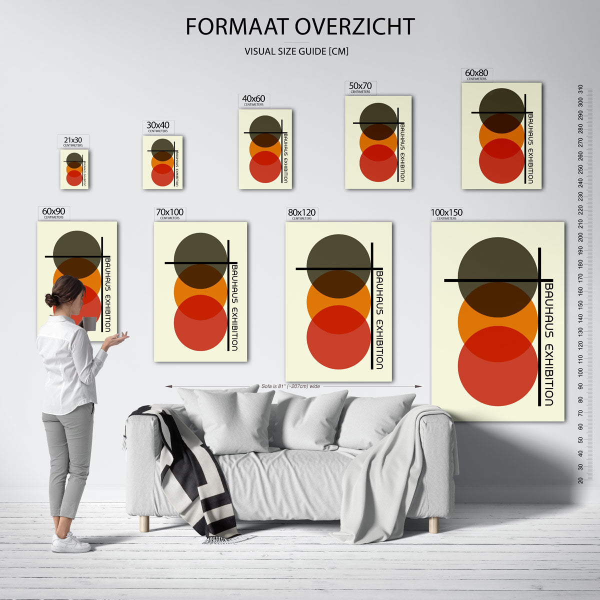Cirkel en lijnenspel Poster