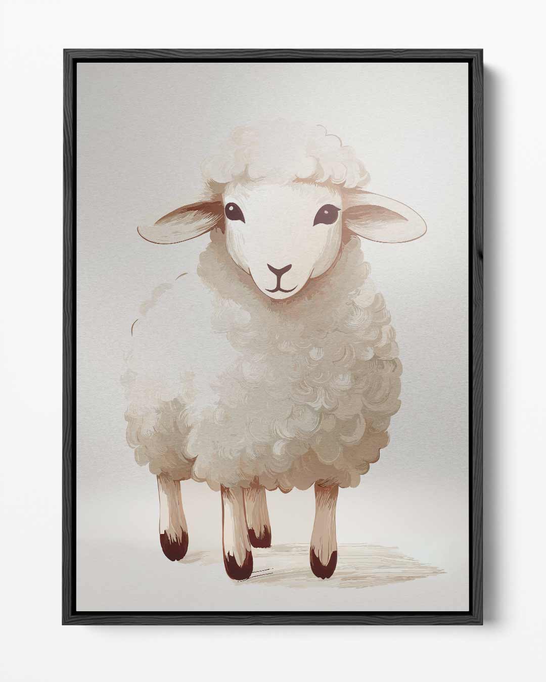 Schattig Wollen Schaapje Kunstwerk-canvas-dibond-plexiglas-wanddecoratie-WallArtistic