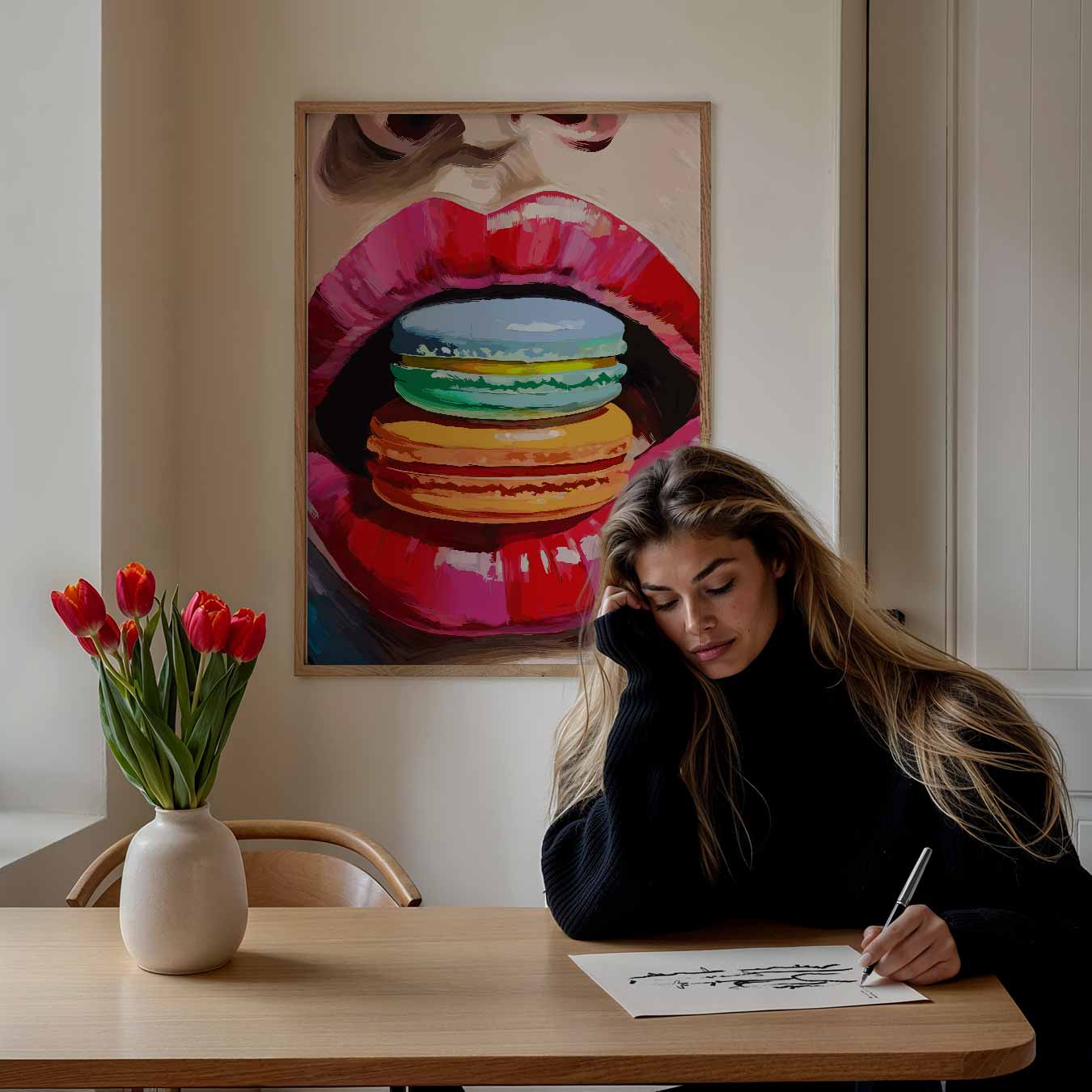 Kleurrijke Macaron Kus Poster