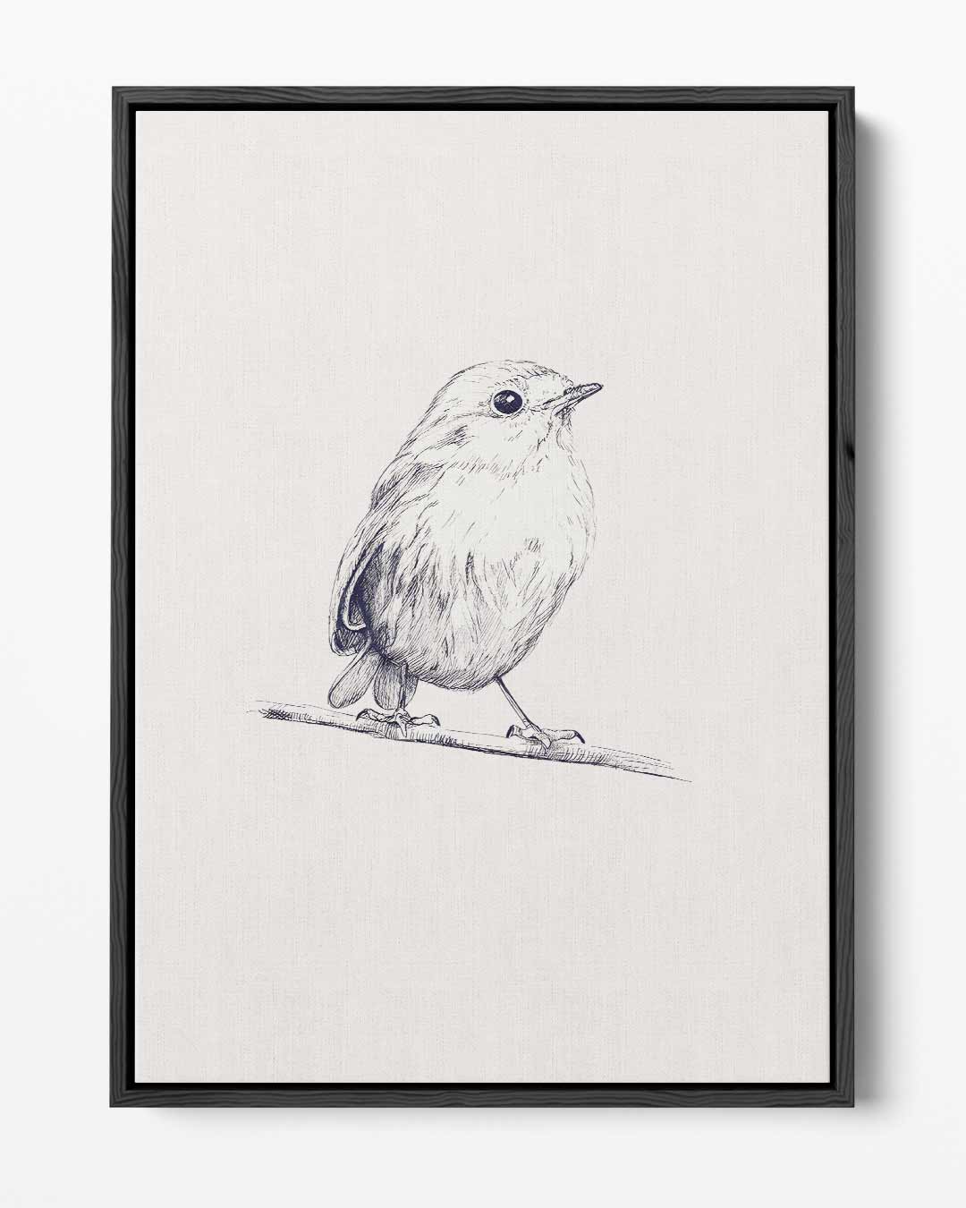 Schattige Vogelschets Kunstwerk-canvas-dibond-plexiglas-wanddecoratie-WallArtistic