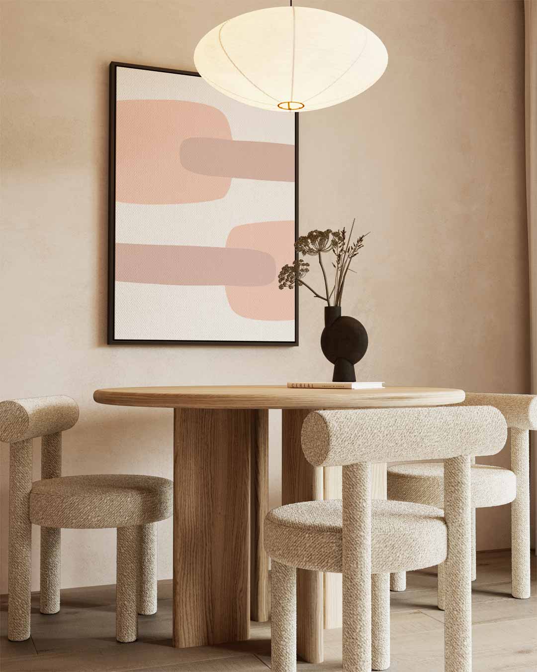 Zachte Pastel Abstract Kunstwerk-canvas-dibond-plexiglas-wanddecoratie-WallArtistic