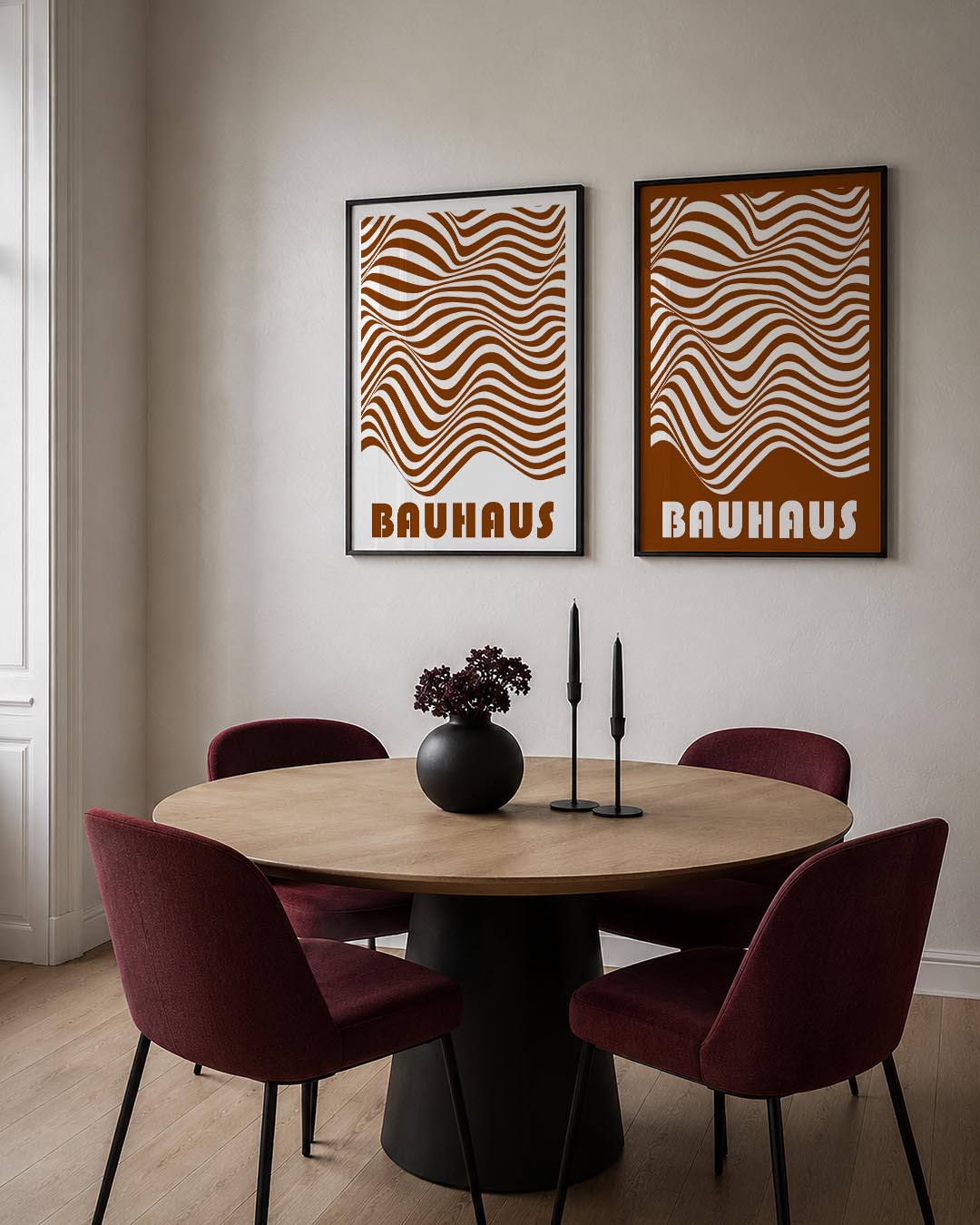 Golvend lijnenspel Posterset