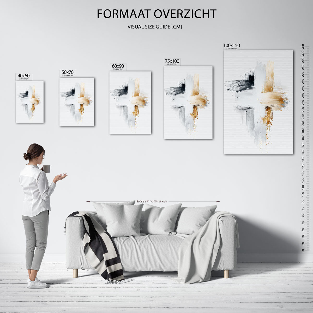Dynamische kleurvlakken Kunstwerk