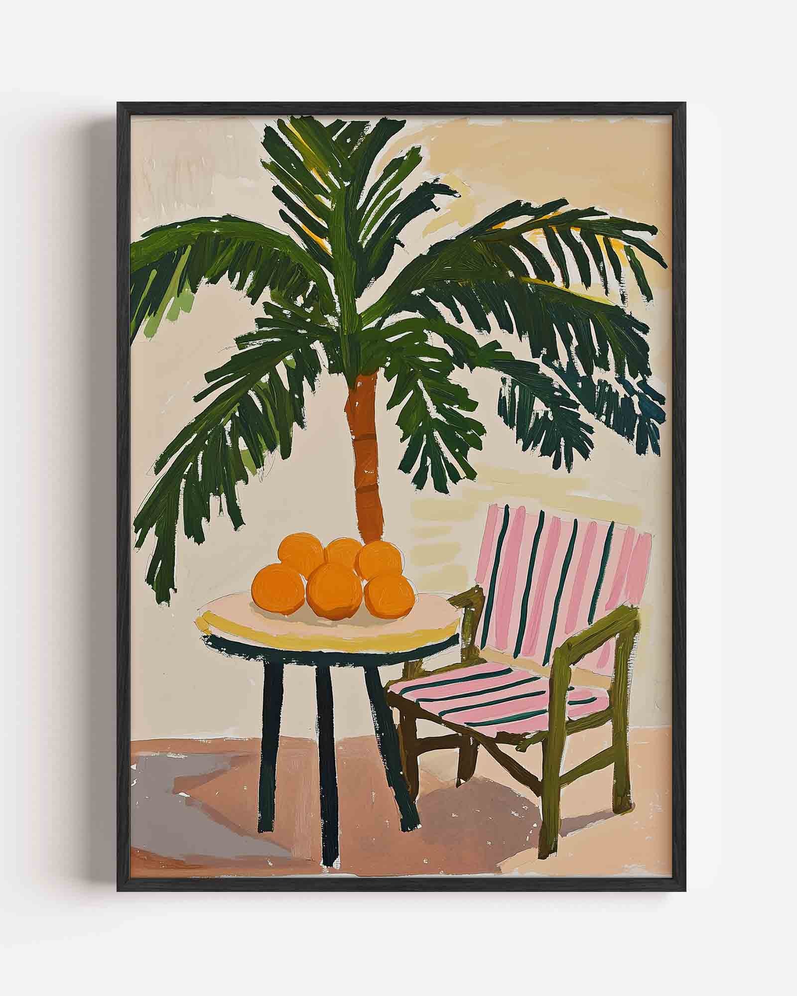 Palmbomen en sinaasappels Poster