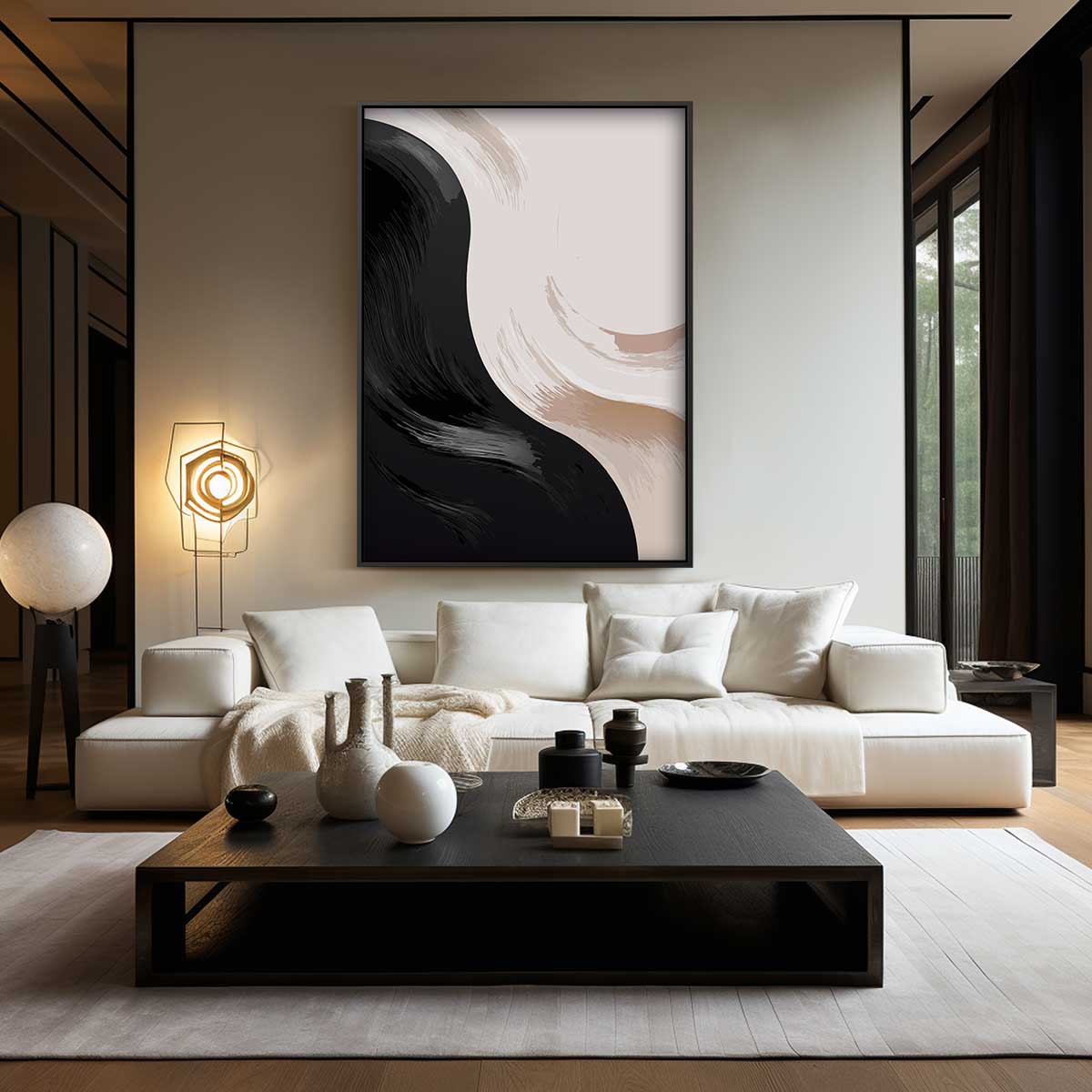 Abstracte Stroming Kunstwerk-canvas-dibond-plexiglas-wanddecoratie-WallArtistic