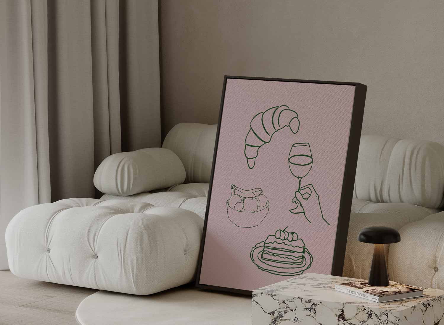 Minimalistisch Eten & Drinken Kunstwerk-canvas-dibond-plexiglas-wanddecoratie-WallArtistic