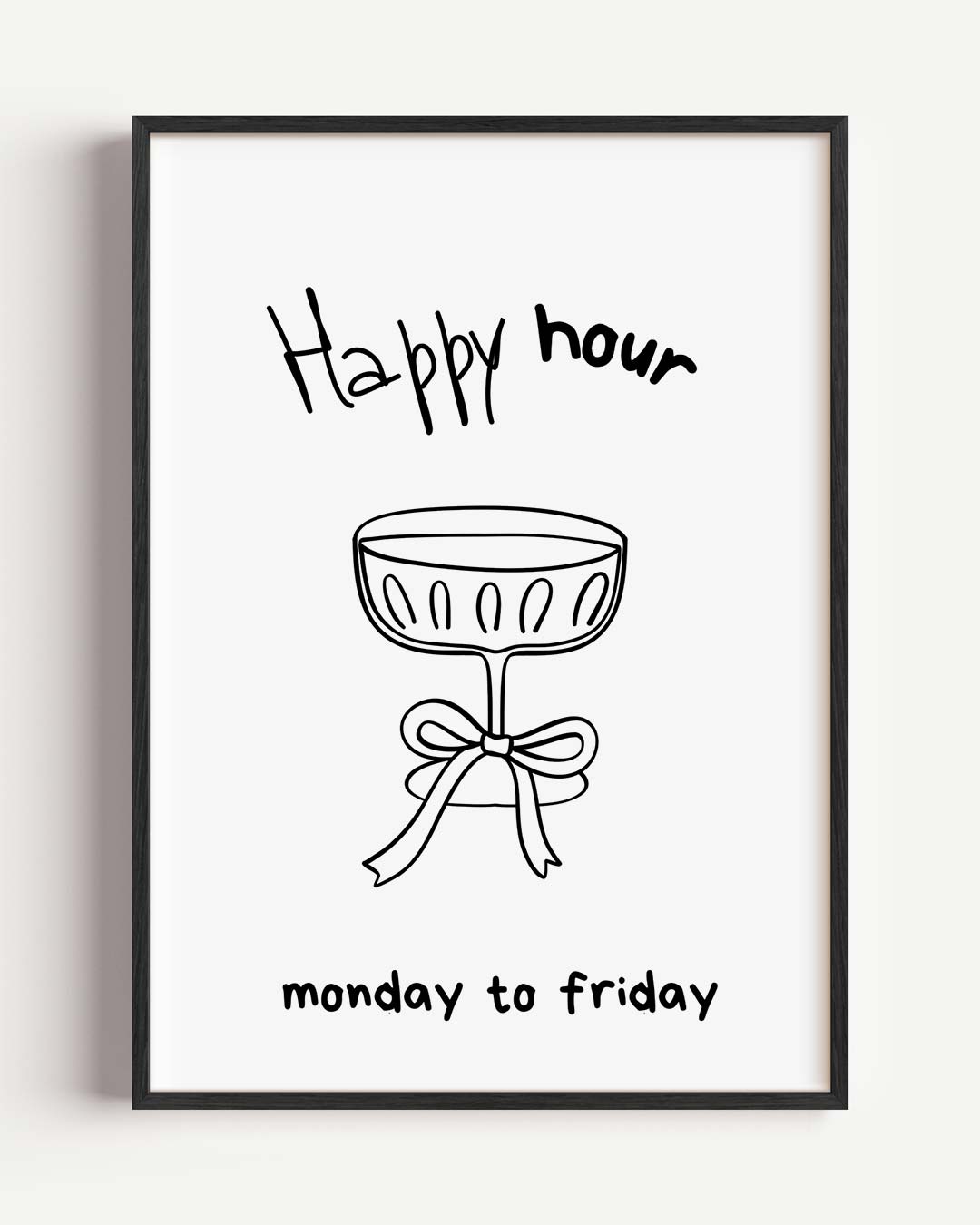 Happy Hour Illustratie Poster