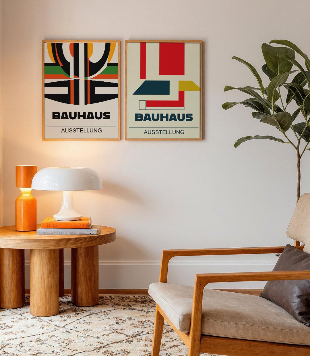 Kleurrijke lijnenspel Posterset