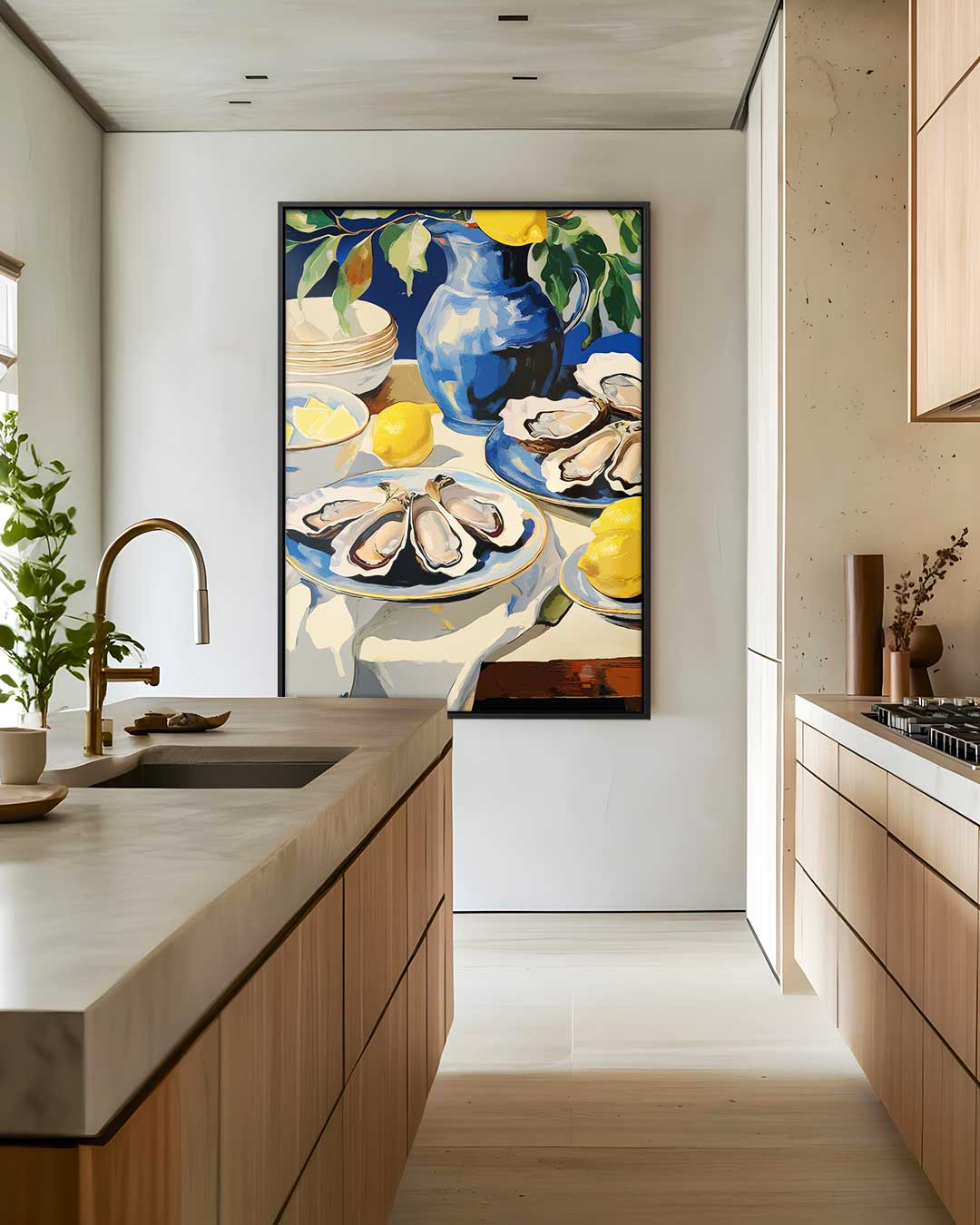 Elegant Oester Stilleven Kunstwerk-canvas-dibond-plexiglas-wanddecoratie-WallArtistic
