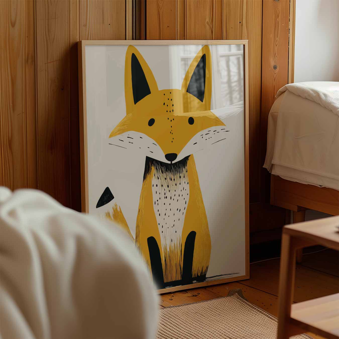 Schattige Vos Illustratie Poster