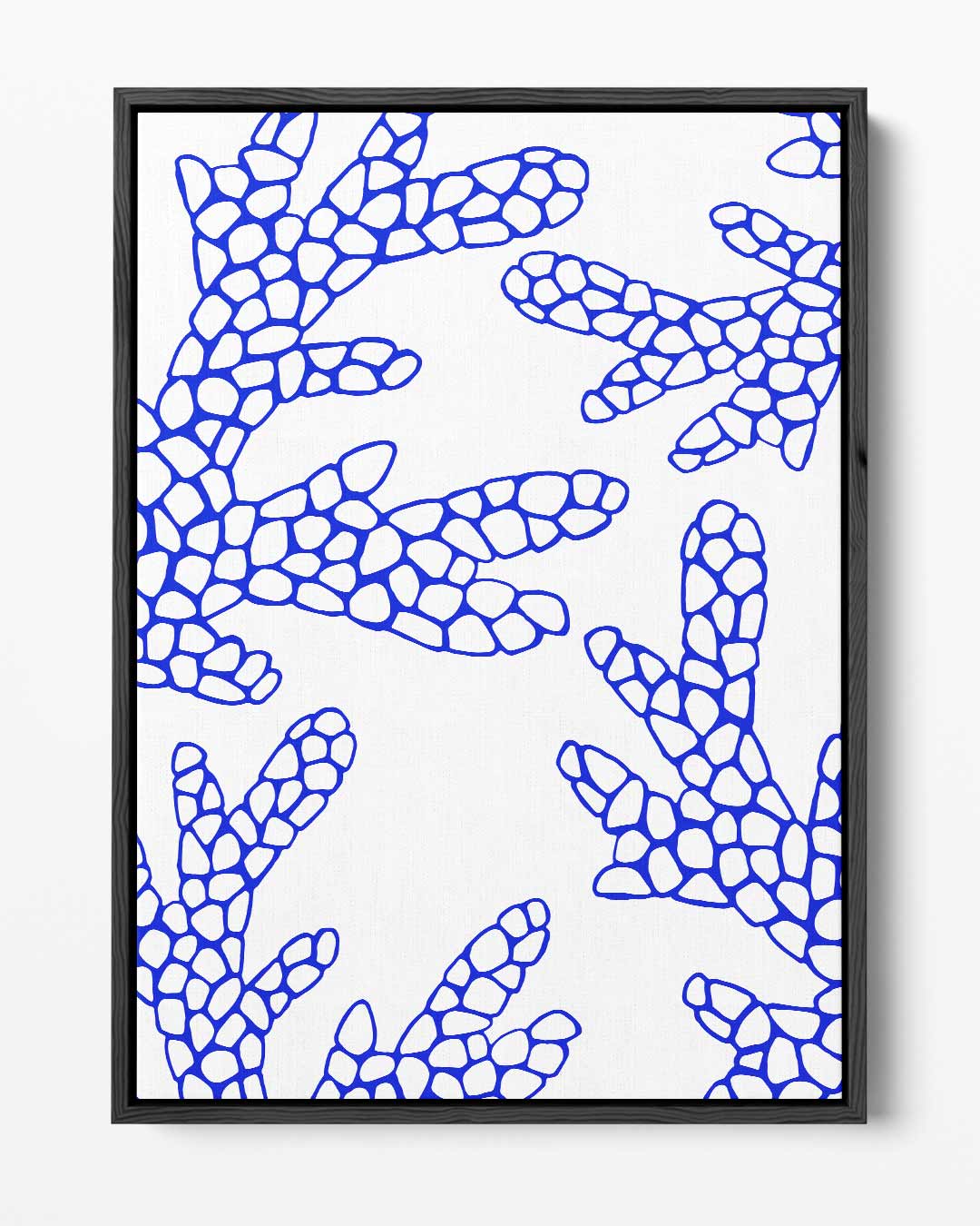 Blauwe Koraaldroom Poster Kunstwerk-canvas-dibond-plexiglas-wanddecoratie-WallArtistic