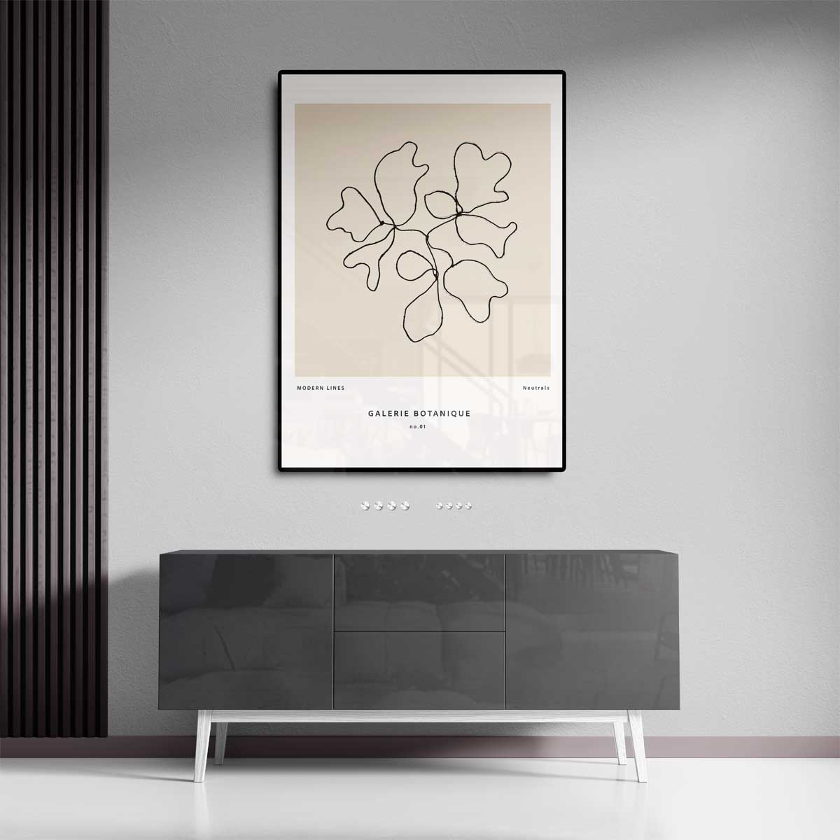 Botanische Lijntekening Kunstwerk-canvas-dibond-plexiglas-wanddecoratie-WallArtistic