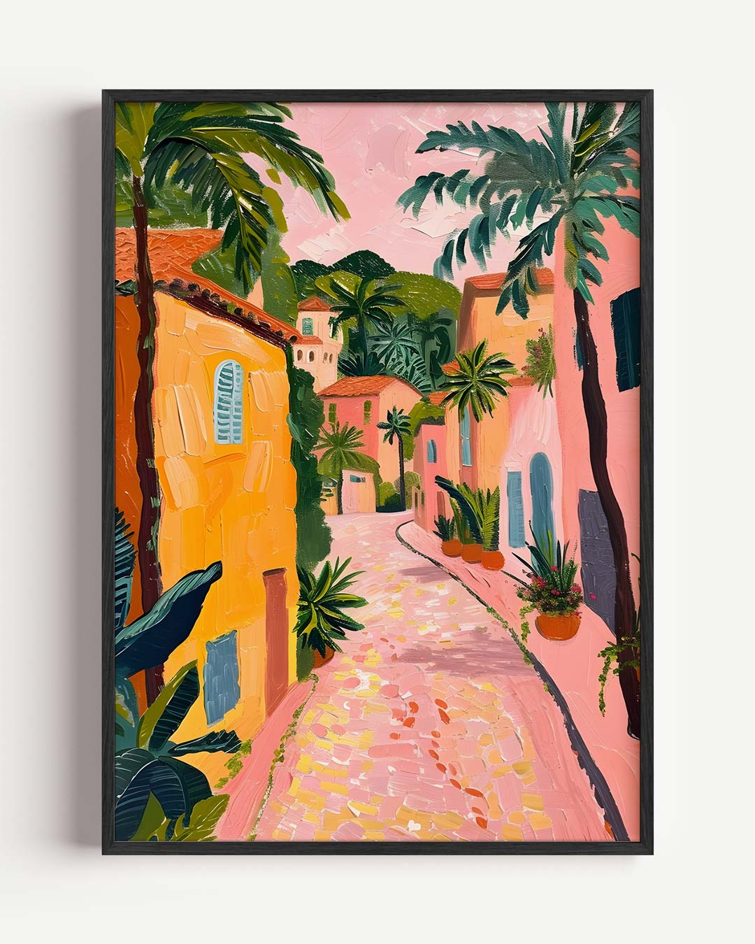 Tropische Straat in Zuid-Frankrijk Poster