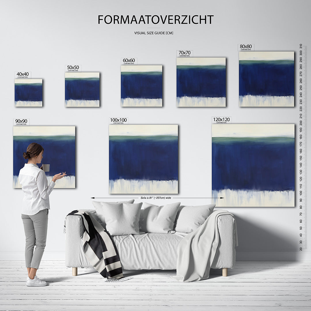 Horizontale kleurenlaag Kunstwerk