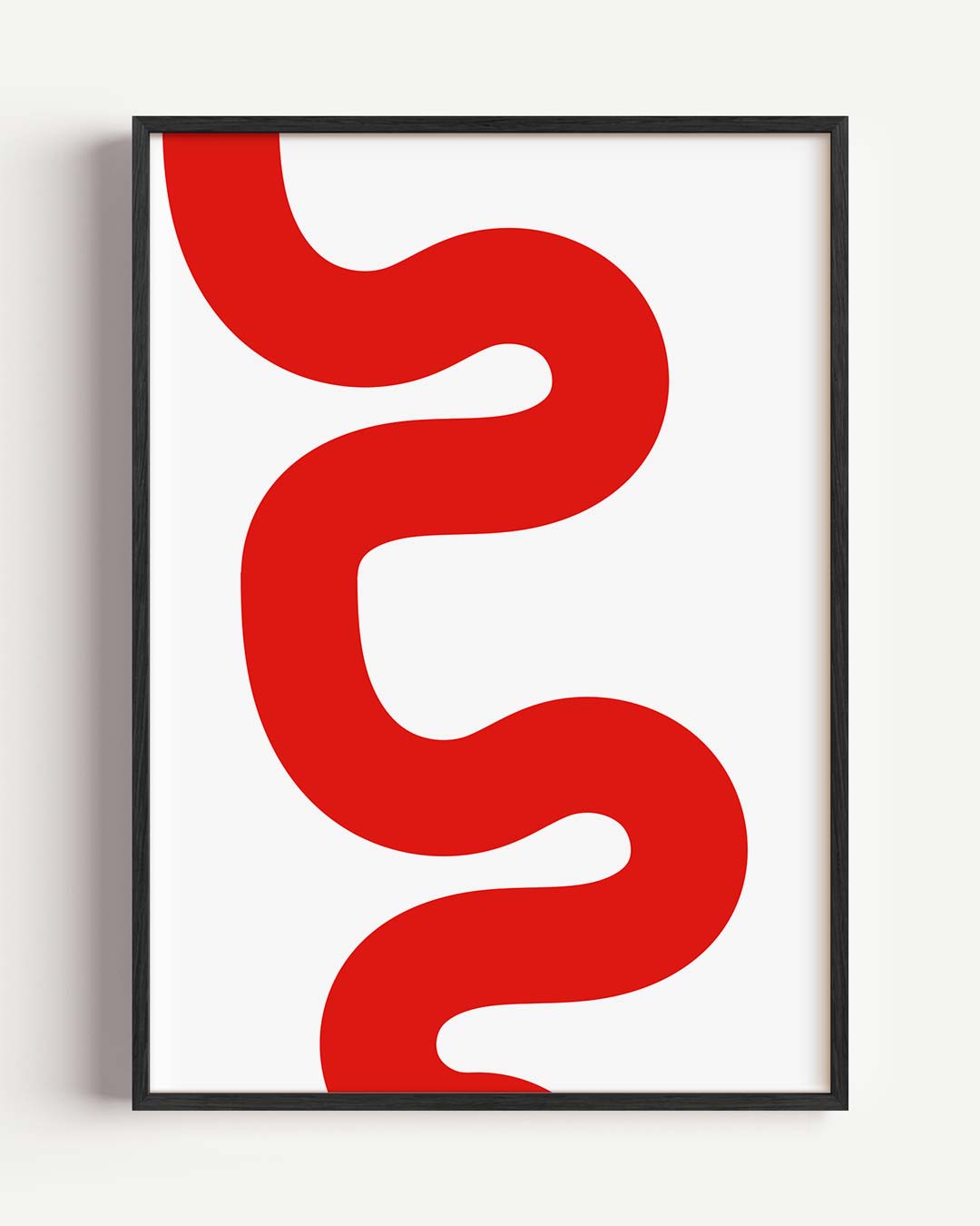 Rode Golven Abstracte Poster