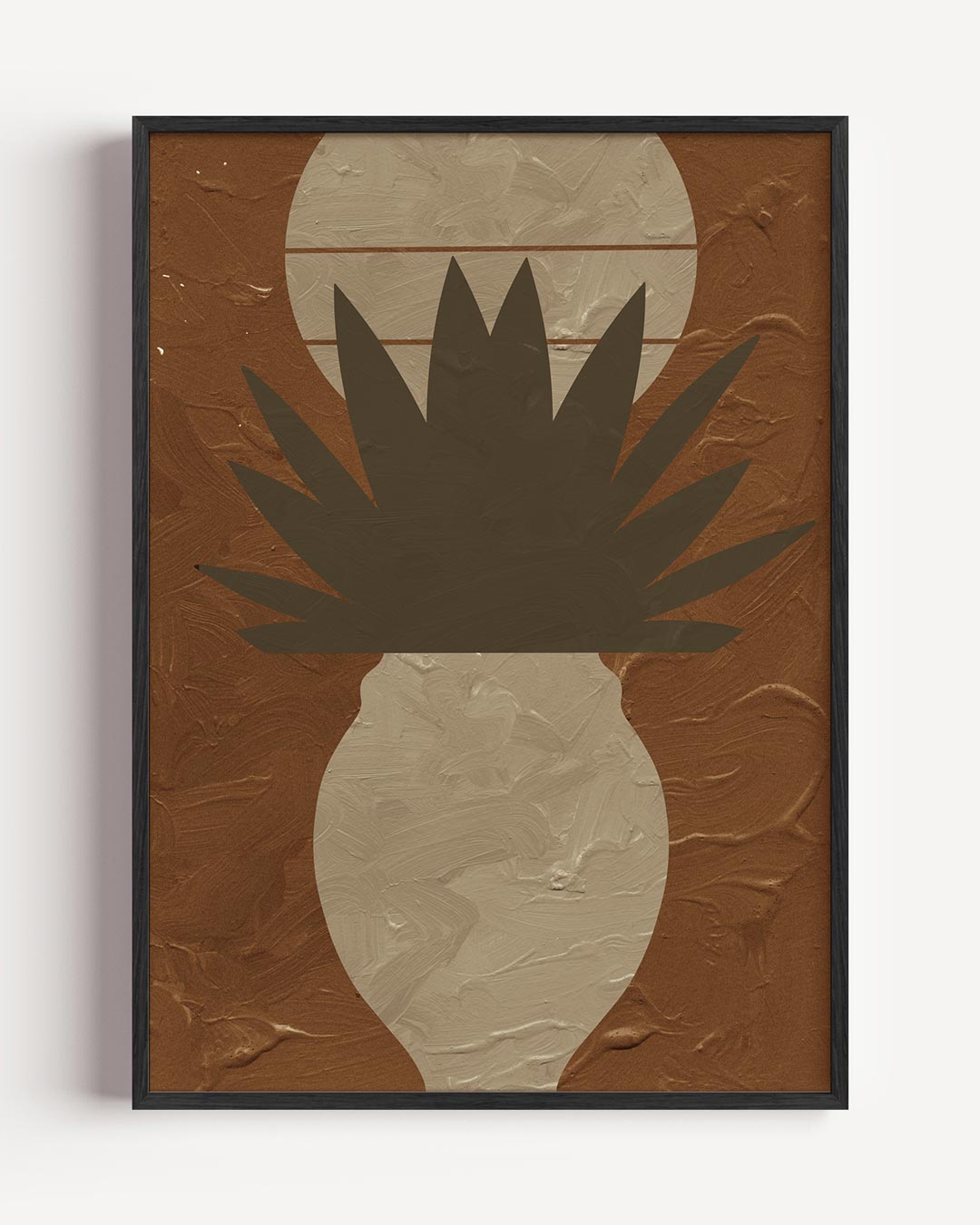 Bruine Botanische Statement Poster-WallArtistic