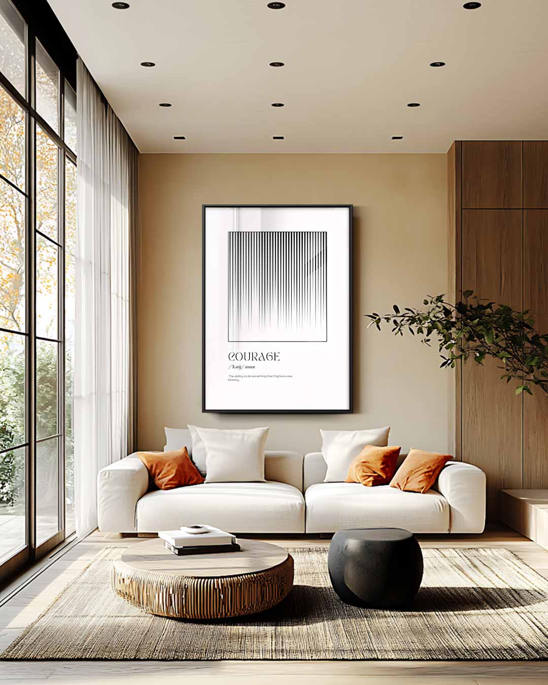 Inspirerende Moed Kunstwerk-canvas-dibond-plexiglas-wanddecoratie-WallArtistic