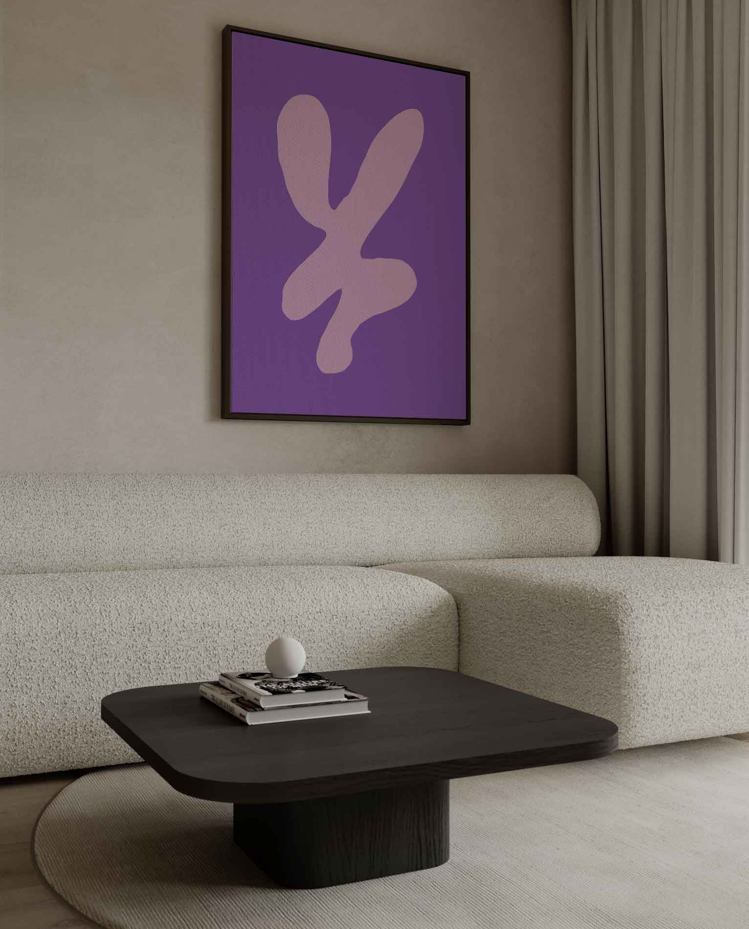 Vrolijke Vormen in Paars en Roze Kunstwerk-canvas-dibond-plexiglas-wanddecoratie-WallArtistic