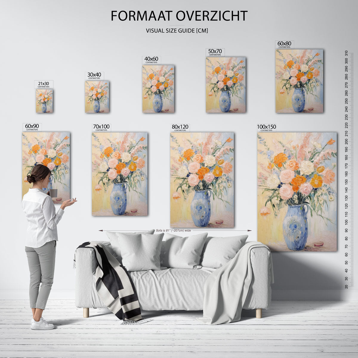 Bloemen in vaas Poster
