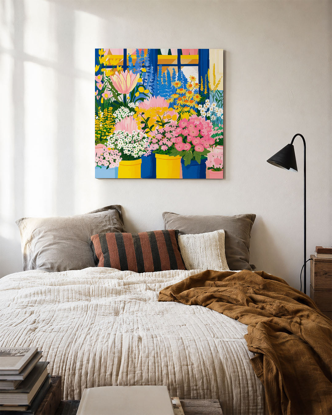 Bloemenexplosie Kunstwerk